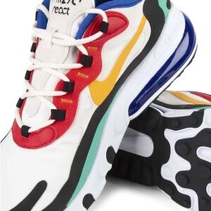 Nike Kids White Red Yellow Blue Sneakers